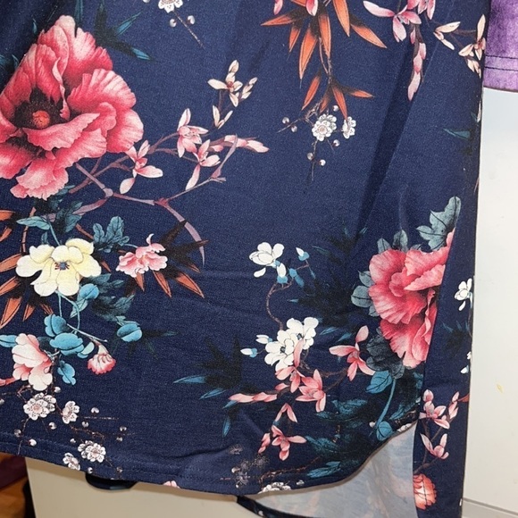 Tunic high low floral color block weekend by Suzanne Betro 1X‎ NWT - Picture 7 of 8